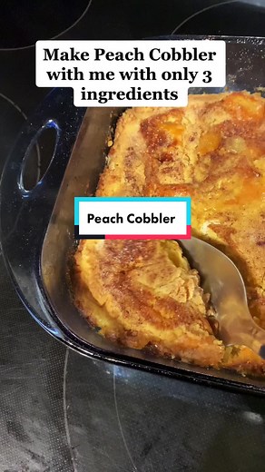 Easy 3-Ingredient Peach Cobbler Recipe