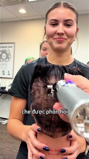 The test involved cutting a hairstyle to cover up the bald spot 😳