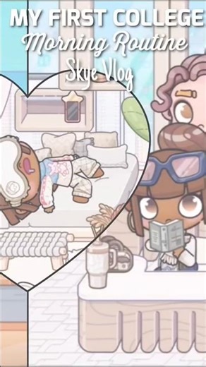 MY FIRST COLLGE ROUTINE | SKYE VLOG | AVATAR WORLD #avatarworldupdate#avatarworld #shorts#fypシ゚viral