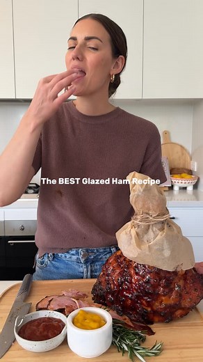 Nicole Maguire | The BEST Glazed Ham Recipe – and yes. That is ham glaze on my top. 😂 Gone are the days we are intimidated by glazed ham which is the... | Instagram