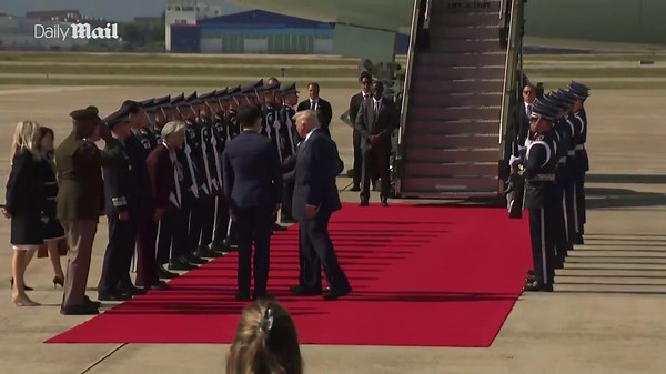 South Korean band plays YMCA as Trump arrives for high stakes meeting