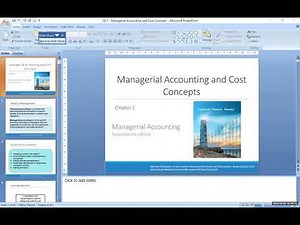 PSUT Managerial Accounting Chapter 1 Lecture 2