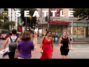 [4K] SEATTLE City Walk: DOWNTOWN Virtual Tour - 7th to Pike Place Market - USA Travel Video