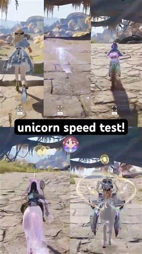 speed test for the unicorn mount x other mobility ability in Infinity Nikki