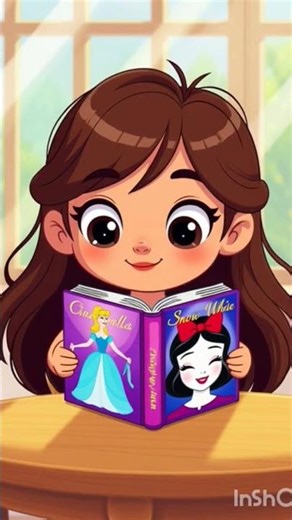 Lily and Her Friend Take Fairy Tale Books Home