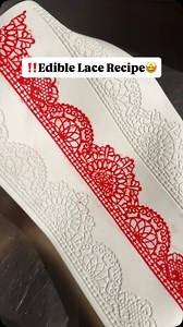 59K views · 9.6K reactions | MY GO TO RED EDIBLE LACE RECIPE IS HERE...