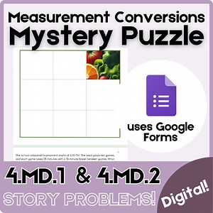 Meaurement Conversions DIGITAL Mystery Puzzle