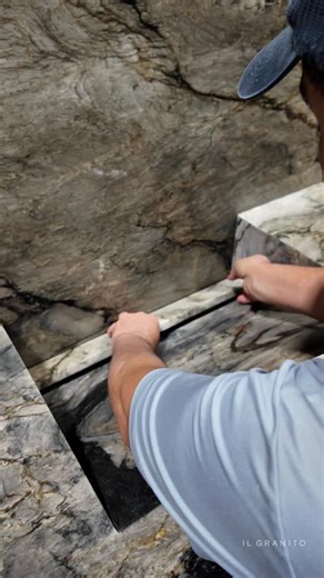 il granito on Instagram: "A primary bath designed to work smarter and look better. Tempest Blue quartzite sets the tone with a one-piece integrated sink and custom shelves that transition from outside the shower to inside. Using the same stone for the trim keeps everything connected and intentional! no extra material, no visual breaks."