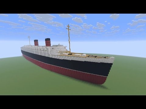 R.M.S Queen Elizabeth built in Minecraft! (Credit to @Richlarrousse-JS41)