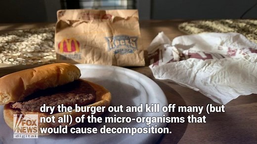 A Utah man unveils a hamburger he purchased from McDonald’s in 1999