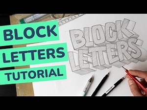 How to Draw Block Letters | Beginner Sans Serif Lettering Tutorial
