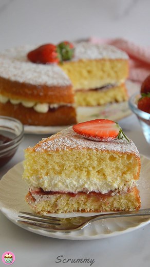 Mammy's Three-Ingredient Irish Sponge Cake is a lovely fluffy sponge cake filled with fresh cream and strawberry jam. I have great memories of watching my mum make this sponge. Ingredients: • ½ cup 1 tbsp (115g/4oz) Caster Sugar • 4 Medium Eggs • 1 tsp Vanilla Extract (optional) • ½ cup 3 tbsp (115g/4 oz) Plain Flour/ All Purpose or Cake Flour if in the USA For the Decoration. • ½ tbsp Icing/Powdered Sugar • ½ cup (125 ml/5.07 fl oz) Whipped Fresh Cream • 4-5 tbsp Strawberry Jam • 4 Fresh Strawb