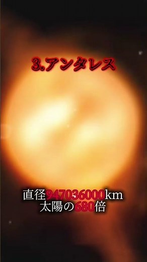 恒星の大きさランキング#宇宙 #恒星 #ベテルギウス #￼太陽