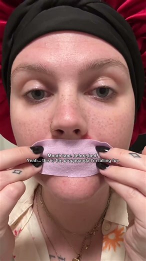 Mouth tape before bed hits different.