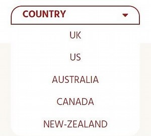 Dropdown selection from a button?