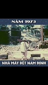 Nhà máy liên hiệp dệt Nam Định năm 1973. Được coi là “địa chỉ đỏ” một thời vừa sản xuất, vừa chiến đấu và phục vụ chiến đấu, nơi xuất xứ của danh xưng đầy tự hào “Thành phố Dệt Anh hùng”. | Vietnam Old Photos
