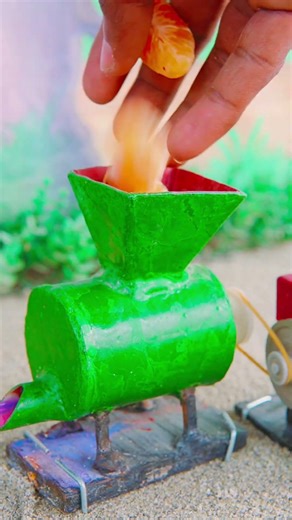 diy mini tractor floor mill orange science project video 💥 | #shorts