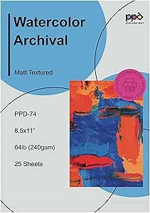 (8-x-10) 20 Sheets 100% Cotton Fine Art Matte Double Sided Inkjet Paper - 16mil 325gsm See Description for Compatibility Info Before Purchase - OBA Free Archival Grade Inkjet Media