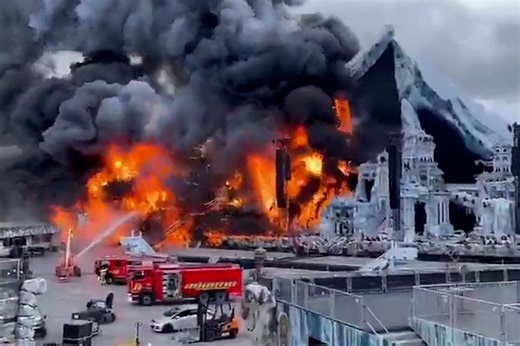 Tomorrowland fire caught on video as massive blaze engulfs festival's main stage in Belgium