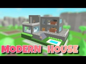 I built a Modern house in build to survive Roblox