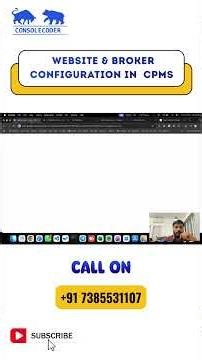 Website & Broker Configuration | CPMS Setup Tutorial #consolecoder #algotrading #optionsellingalgo