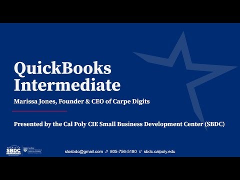QuickBooks Intermediate with Marissa Jones
