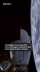 Crew-10 has arrived at the ISS, ending a 28-hour orbital chase 👩‍🚀 #earthfromspace #spacestation #spacex #crew10 #spacetech | Sen