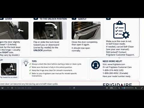 How to Unlock a Frigidaire Oven Door