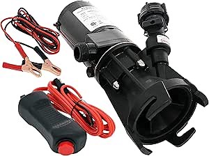LATCH.IT V2.0 RV Macerator Pump 12VDC | 12-15GPM Macerator Pump for RV | 10-Feet Lift RV Waste Pump Macerator | Self-Priming & Portable | Portable RV Waste Pump w/Fittings, Hoses & Clamps!