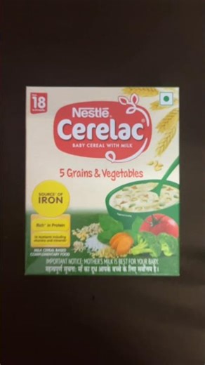 Nestle Cerelac baby cereal with milk 5 grains & vegetables 18 month plus #nestle #babyfood #cerelac