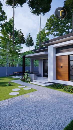 Modern and small house 6.8m x 9m with 2Bedroom 🏠🥰 #house #home #smallhouse #tinyhouse #design