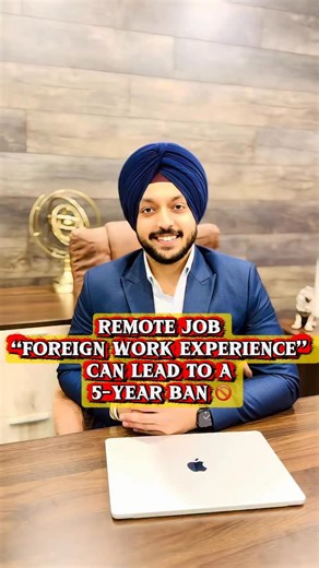 Gursahib Singh on Instagram: "Remote job “foreign work experience” can cost you a 5-year ban 🚫 Don’t fake payroll back home just to claim points — IRCC takes this seriously. Remote foreign work experience may be eligible, but it’s not guaranteed — IRCC decides case-by-case. 🚫📌 ATIP : Remote work for a foreign employer while residing in Canada may be eligible under the Express Entry as foreign work experience if it meets all the other requirements. Such work experience may also be eligible tow