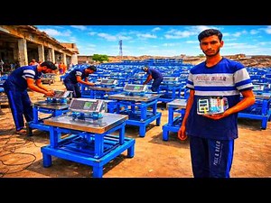 Pakistan Manufacturing Process - Pakistani Workshop Mechanic Assembles Digital Scales