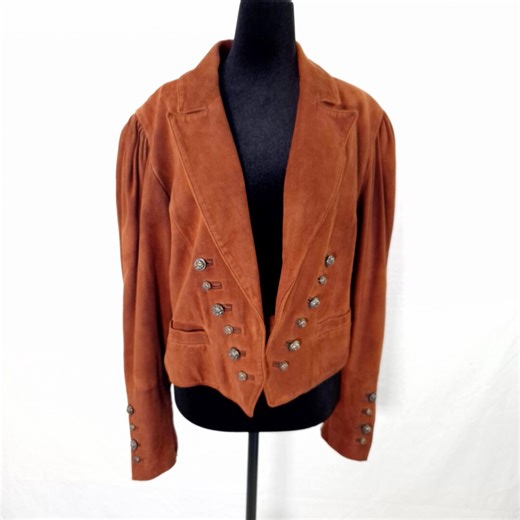 Suede Brown Jacket Vintage 80s, Women Vintage Leather Jacket - Etsy