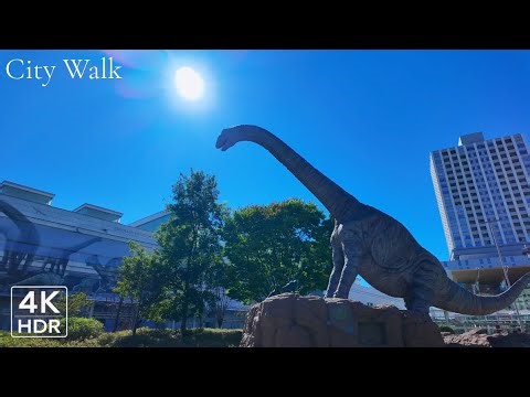4K Japan Immersive Walk | Clear Blue Skies & Downtown Sounds: Mid-Autumn City Walk