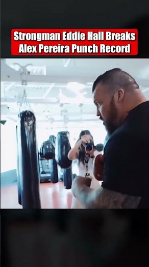 Eddie Hall SMASHES Pereira & Ngannou’s Punch Machine Record 💥#EddieHall #PunchMachine