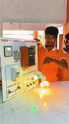 Bhim Maurya on Instagram: "Thyristor IGBT single phase to Three phase change and voltage control #iti #fbreelsfypシ゚viralシ #experiment"