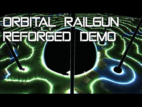 Orbital Railgun Demonstration | Minecraft Modded