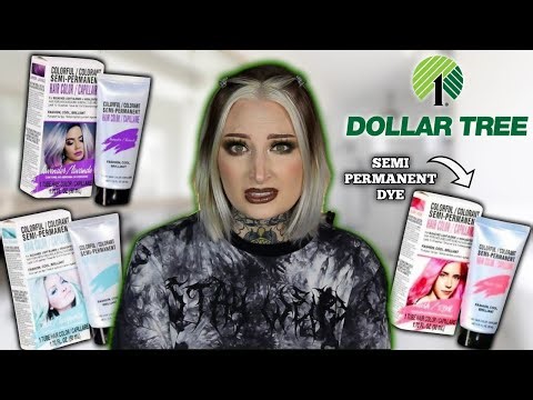 DOLLAR TREE SEMI PERMANENT HAIR DYE!