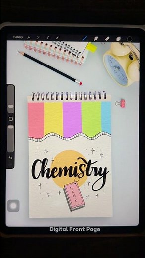 Chemistry Cover Page Drawing – Simple Digital Style
