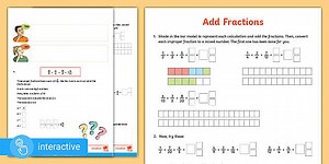Interactive PDF: Supporting White Rose Maths Year 5: Spring Block 2 Fractions: Add Fractions