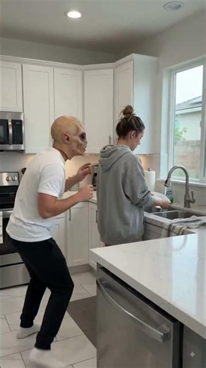 Alien 👽 prank on my girlfriend 🤣🤣#shorts#shortvideo #funny #youtubeshorts #comedy