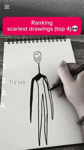 "Ranking the scariest drawings😨"(top 4)