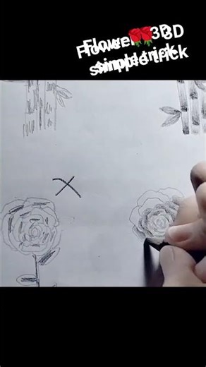 Flower🌹 3D simple trick, step by step. #drawing #art #painting #3dprinting