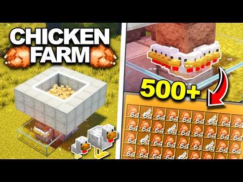 Minecraft Automatic Chicken Farm 500+ Per Hour! (1.21/1.26.1)