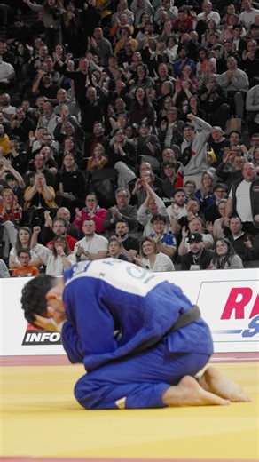 Look what it means to Boulemtafes to reach his first Grand Slam semi final!🇫🇷 Follow all the action on JudoTV.com 💻 #JudoParis #France #Paris #IJF #Judo #RoadToLA2028 | IJF - International Judo Federation