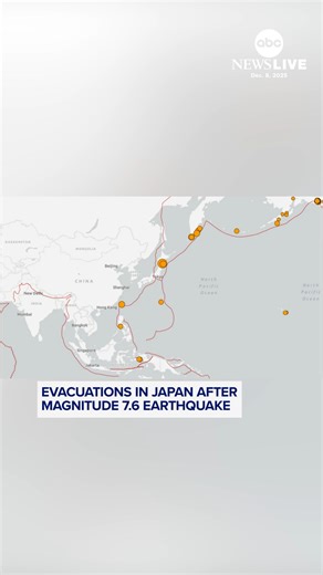 Tsunami warnings remain in place after a 7.6 magnitude quake hit 50 miles off the coast of Japan, according to local officials. | ABC News Live