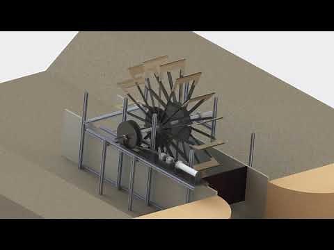 Design and construction of a water wheel for supercritical flow