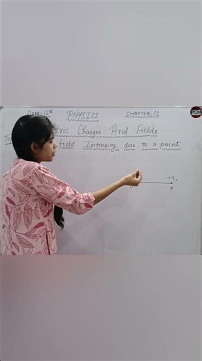 Electric Field Intensity Due to a Point Charge| Full Basic Concept in 30 Sec🔥#physics#class12#shorts