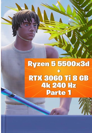 Ryzen 5 5500x3d RTX 3060 Ti 1080p y 4k #Fortnite Performance mode #ryzen #rtx3060 #benchmark #game